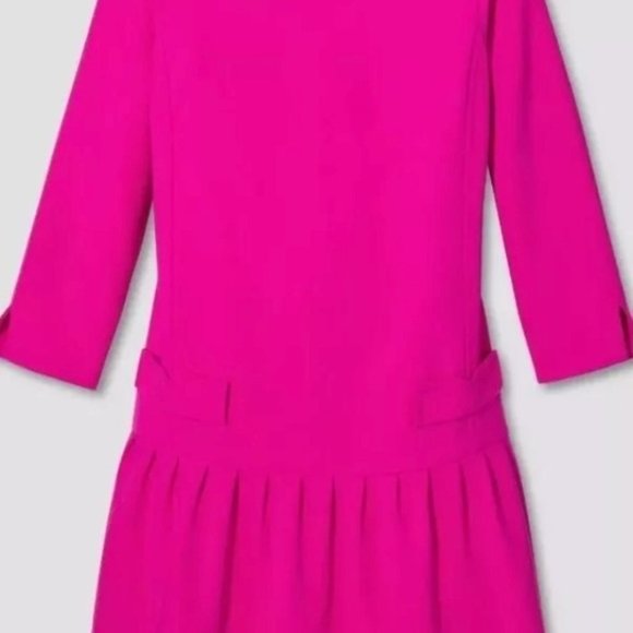 Victoria Beckham Fuchsia Drop Waist Dress Sz. XS - Picture 4 of 10